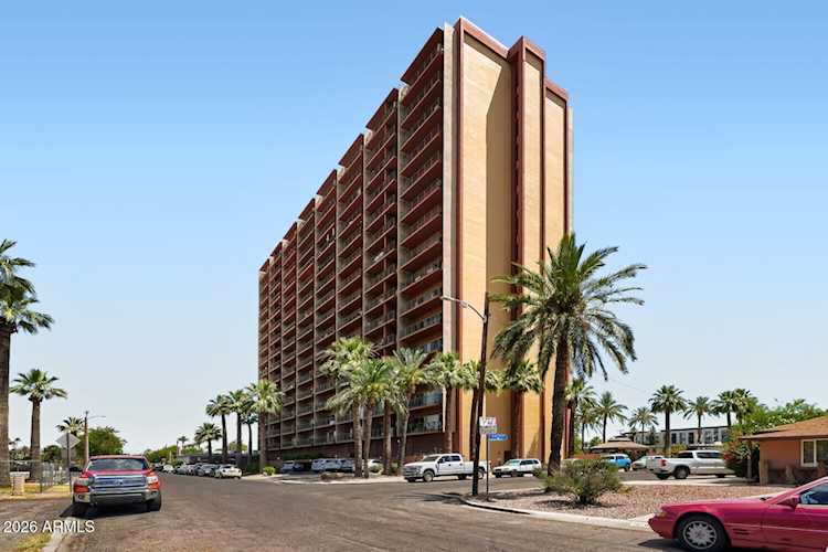 Landmark Towers rising above North Central Avenue